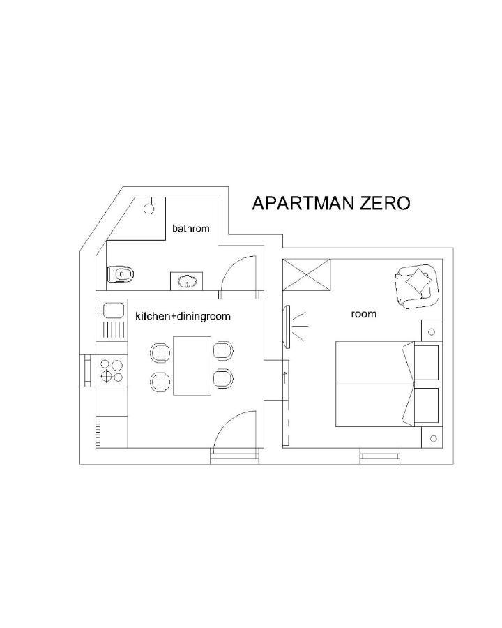 Апартаменти Apartman Zero Дугі-Рат Екстер'єр фото